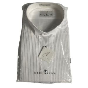 Neil Allyn X-Large 34/35 White Tux New In Package French Cuffs Pleated Front 901